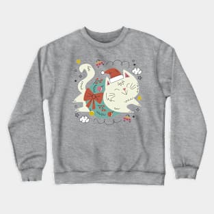 Meowy Christmas Cat Crewneck Sweatshirt